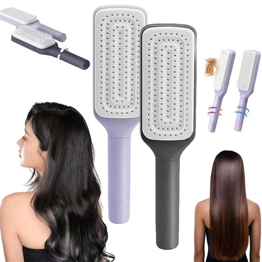 Selbstreinigende Haarbürste mit Massage Luftkissen