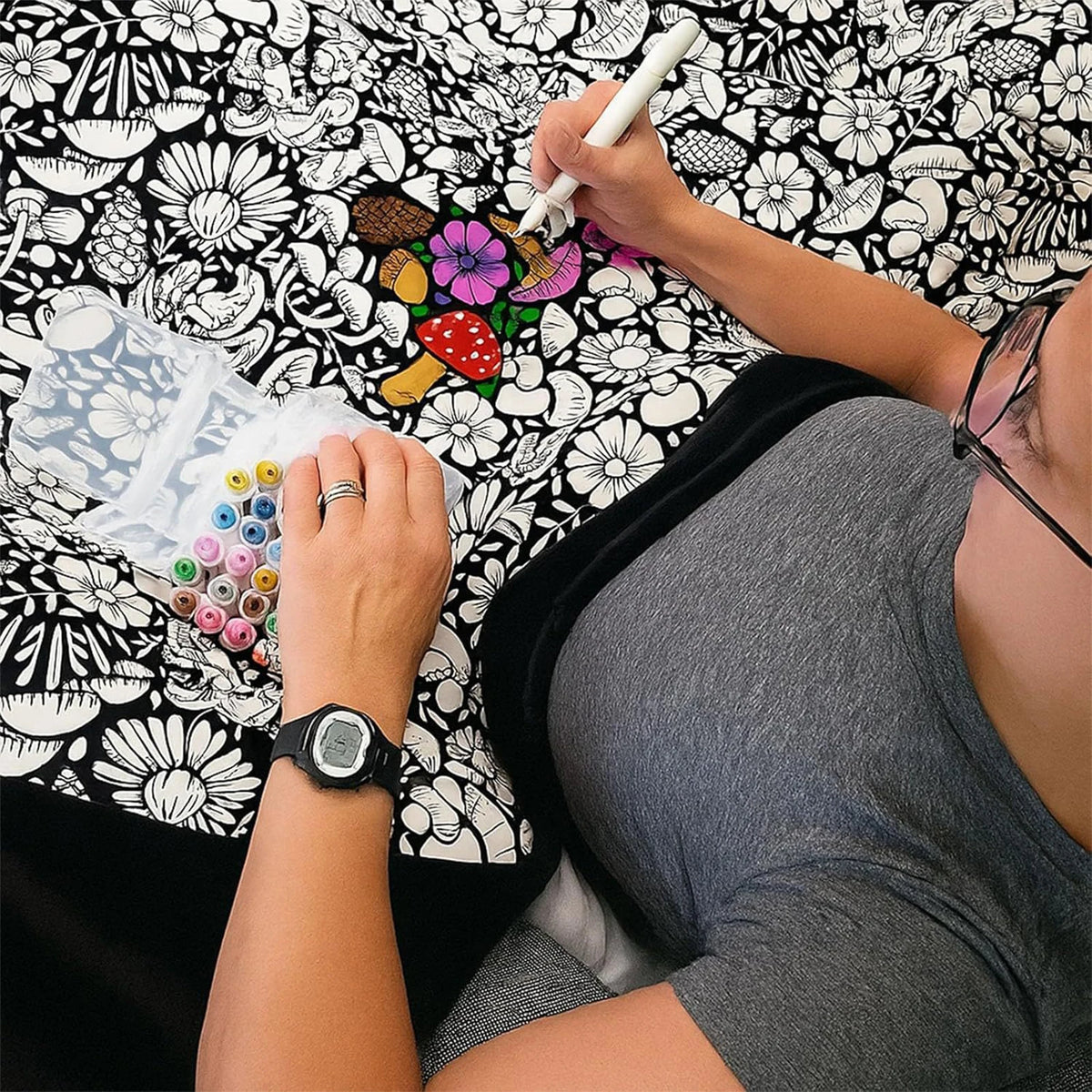 DIY-Decke zum Ausmalen mit 24 Markern