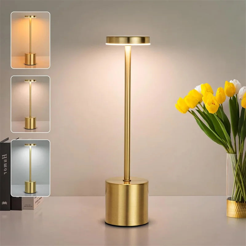 Kabellose LED-Tischlampe mit Touch-Dimmer