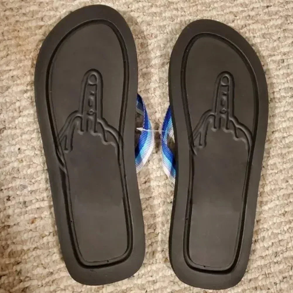 FrecheSohle – Lustige Flip-Flops mit verstecktem Mittelfinger
