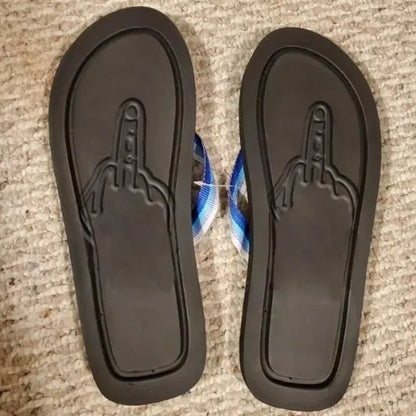 FrecheSohle – Lustige Flip-Flops mit verstecktem Mittelfinger