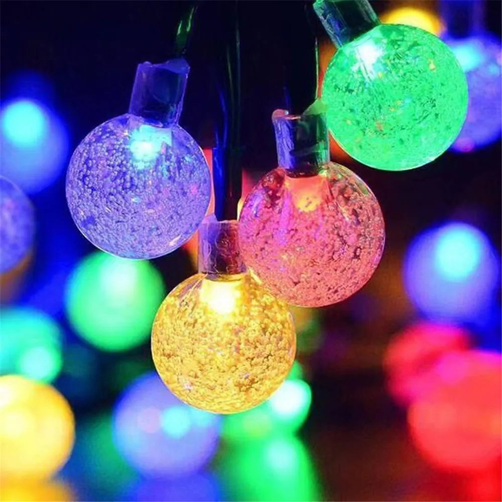 Solar LED-Lichterkette mit Bubble-Kugeln