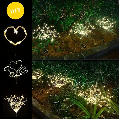 Solar Feuerwerk Gartenleuchten mit LED