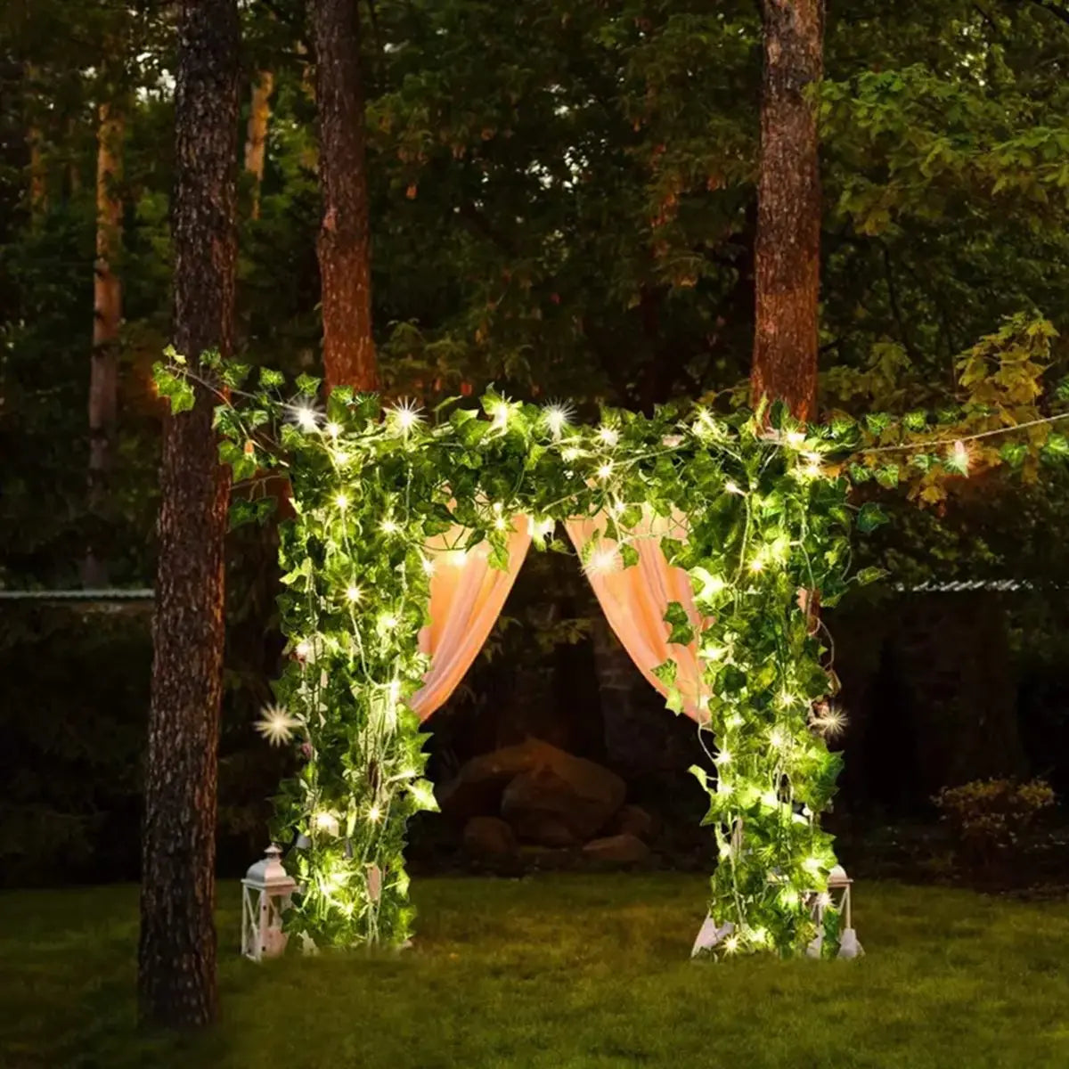 Solar Efeu Lichterkette mit 100 LEDs