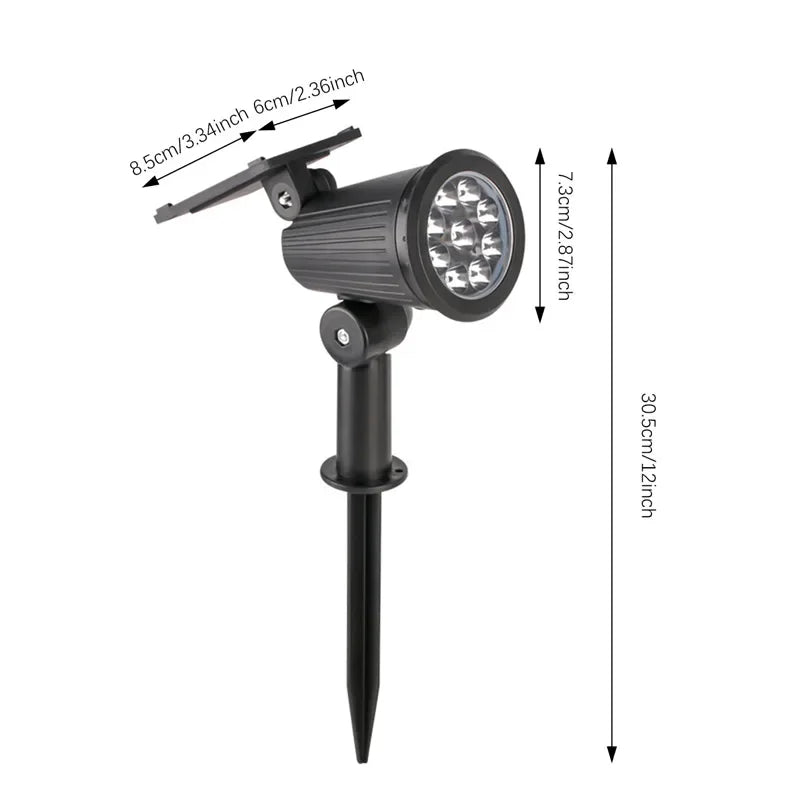 9-LED Solar Gartenstrahler