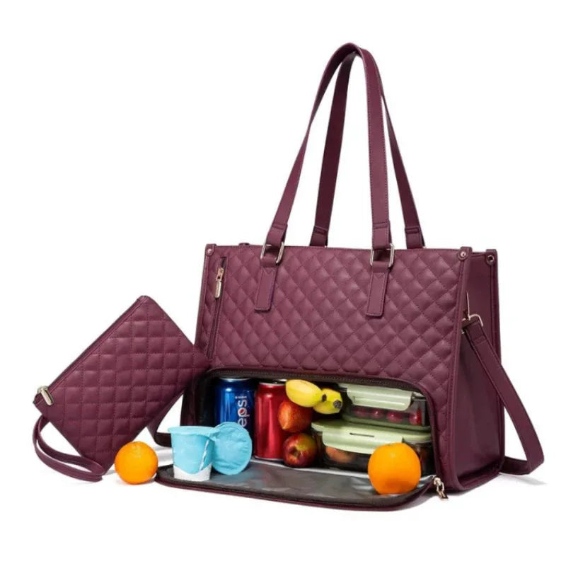 2-in-1 Laptoptasche mit isoliertem Lunchfach